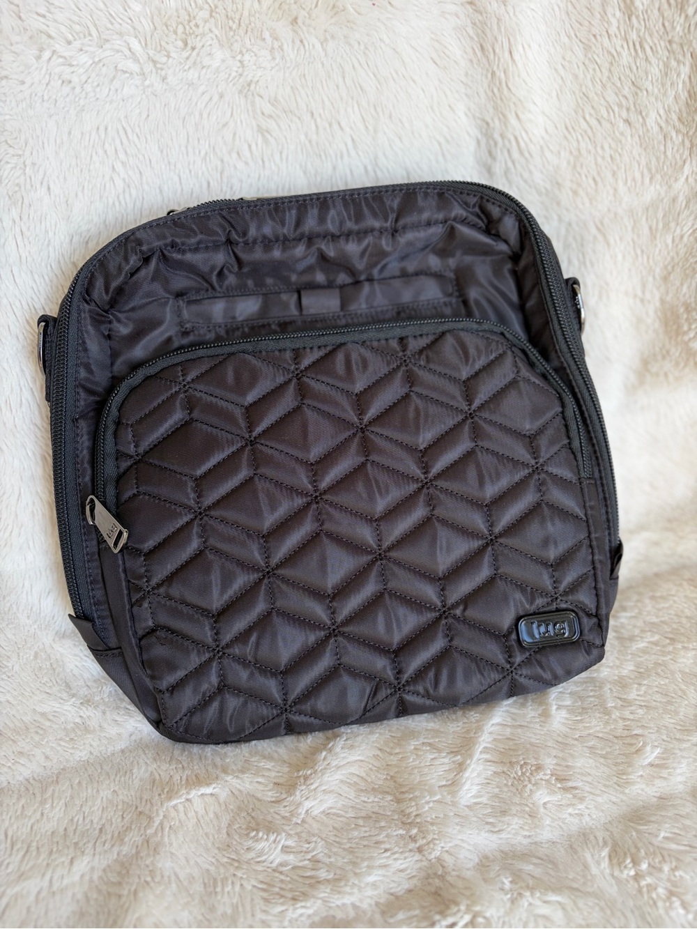 EUC Lug Ranger Quilted Crossbody Bag - Black